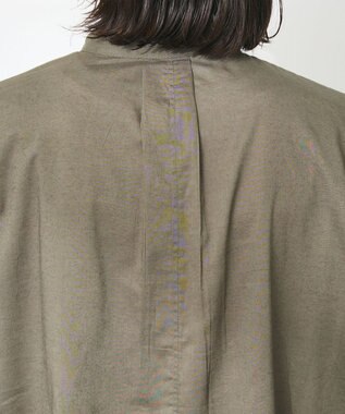 CRAFT STANDARD BOUTIQUE インド綿混パフスリーブシャツ Khaki