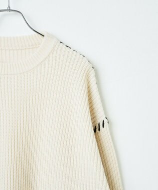 WEGO ハンドステッチプルオーバー ホワイトアイボリー