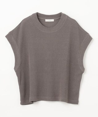 ANY 【洗濯機可】フレンチスリーブニットソー モカ