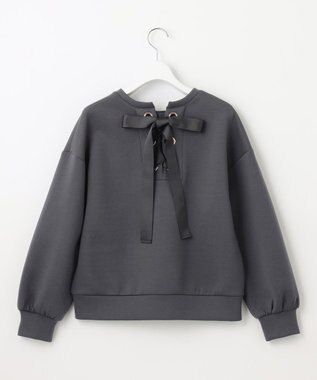 Feroux 【洗える・セットアイテム】バックリボンダンボール セットアップ グレー系