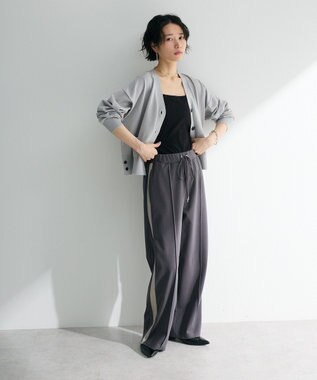 Green Parks ポケット付コンパクトカーディガン Light Gray