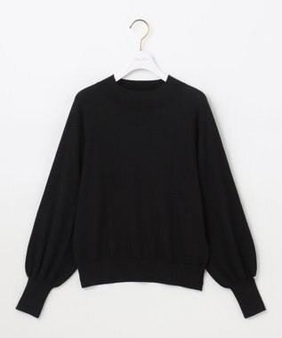 ANY SIS 【洗える】カシミヤブレンドパフ袖 ニット ブラック