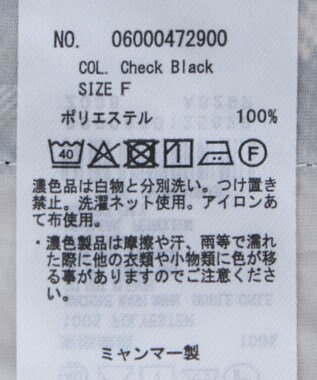 Green Parks サラフレワイドパンツ（柄） Check Black