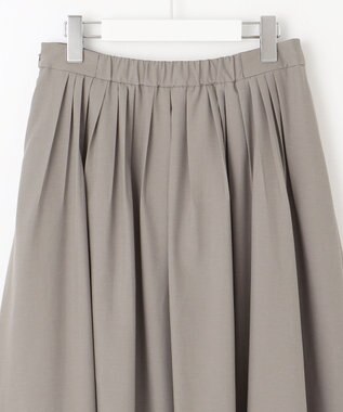 J.PRESS LADIES 【洗える】ソフトブロード ランダムタック スカート ライトグレー系