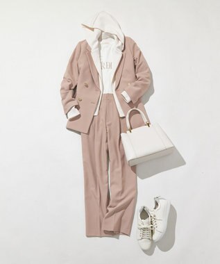 ANY SIS S 【WEB・一部店舗限定】褒めらレディワイド パンツ ベージュ