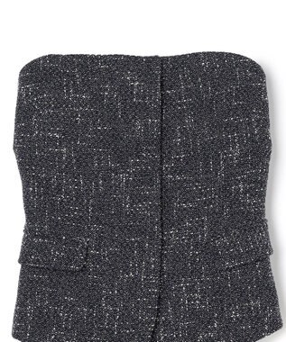 BEIGE， TRIPHANE / バックニットツイードビスチェ Navy Mix