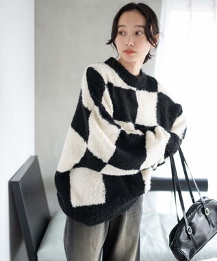 WEGO 幾何学柄ニットプルオーバー 柄2