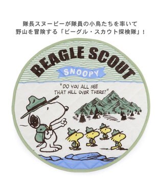 PET PARADISE スヌーピー スカウト柄 柔らか  丸型 クールマット (60cm) カーキ