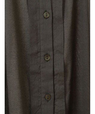 CRAFT STANDARD BOUTIQUE インド綿混パフスリーブシャツ Khaki