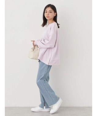 earth music&ecology サイドボタンダンボールプルオーバー Light Pink