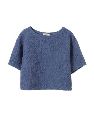 earth music&ecology ホイップ風ジャガードプルオーバー Blue