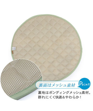 PET PARADISE スヌーピー スカウト柄 柔らか  丸型 クールマット (60cm) カーキ