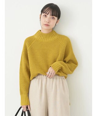 earth music&ecology マットベロアモールチュニック Mustard