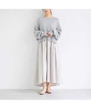 MODE ET JACOMO <carino>パールビジュー付きデザインバレエ ベージュ