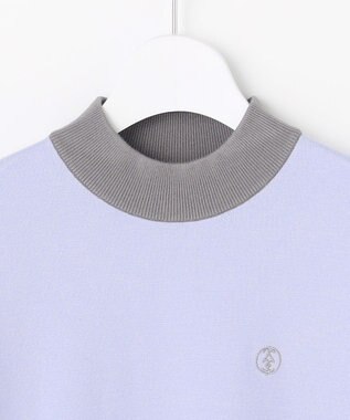 23区GOLF 【WOMEN】カラーブロックセーター ライラック系
