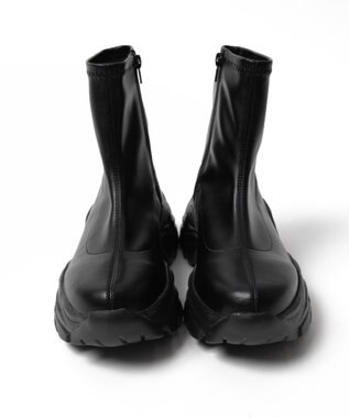 WEGO 厚底スニーカーソールショートブーツ ブラック