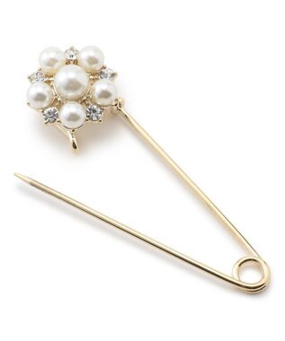 23区 パール ビジュー キルトピン ゴールド系