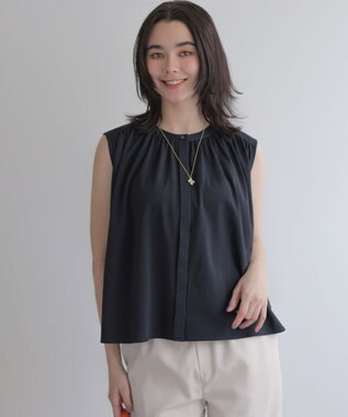 組曲 S 【WEB限定】トリコットジャージー ギャザー カットソー