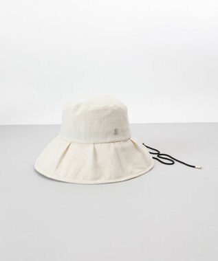 AURORA 【 LANVIN COLLECTION（ランバン コレクション） 】シルクギンガムカサブランカハット