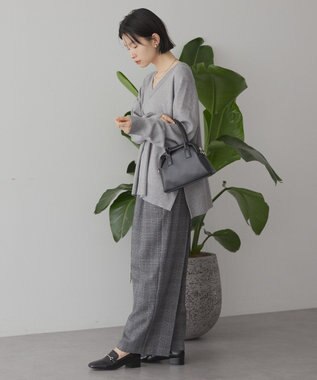 AMERICAN HOLIC バイパチVネックニットプルオーバー Gray Mixture