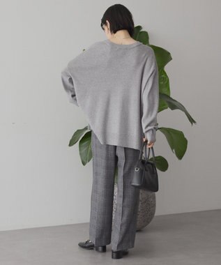 AMERICAN HOLIC バイパチVネックニットプルオーバー Gray Mixture