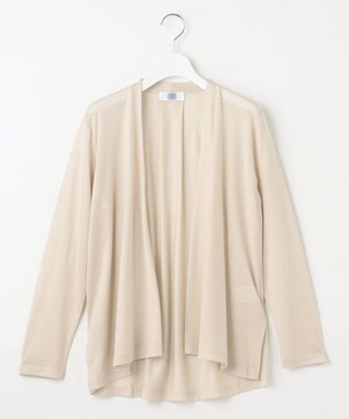 J.PRESS LADIES セルロースジャージー ミディ丈 カーディガン ベージュ系