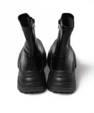 WEGO 厚底スニーカーソールショートブーツ ブラック