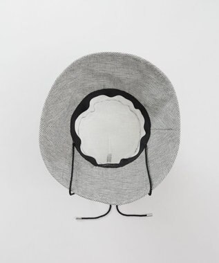 AURORA 【 LANVIN COLLECTION（ランバン コレクション） 】シルクギンガムカサブランカハット ミディアムグレー