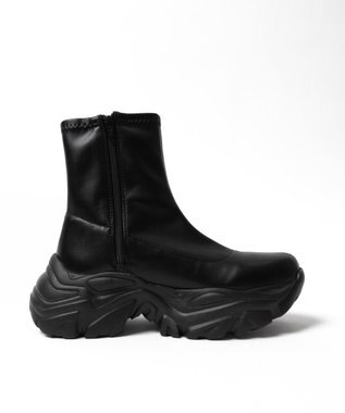 WEGO 厚底スニーカーソールショートブーツ ブラック