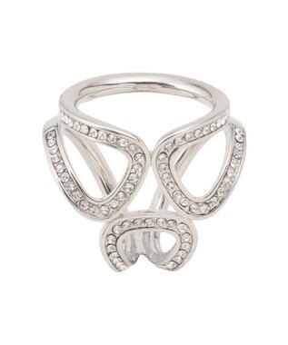 MOONBAT Luna Luce(ルナルーチェ)スカーフリング ガラスパヴェ 3Ring お手持ちのスカーフを通すだけ ギフト シルバー