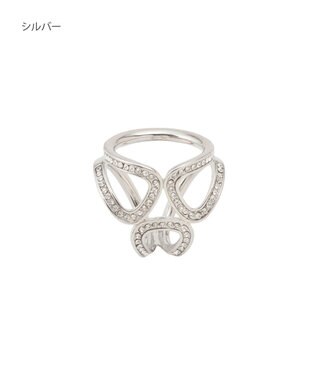 MOONBAT Luna Luce(ルナルーチェ)スカーフリング ガラスパヴェ 3Ring お手持ちのスカーフを通すだけ ギフト シルバー