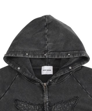 WEGO パウダーブリーチスタッズZIPパーカー スミクロ