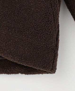 ANY L スエードボアコンビブルゾン ダークブラウン