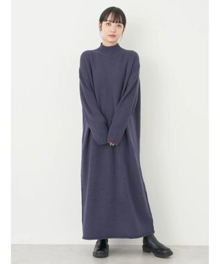 earth music&ecology ＦＬＵＦＦＹハイネックワンピース Navy