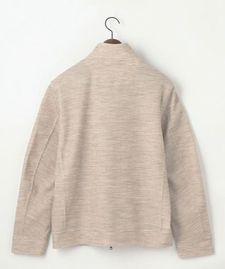 JOSEPH ABBOUD 【ストレッチ/ソフト/洗える/JAPANファブリック】ウールブロックピケ スタンドジップ アウター ベージュ系