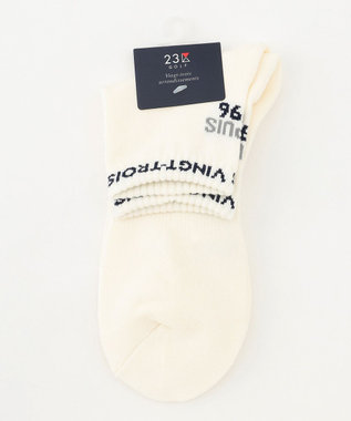 23区GOLF 【MEN】ロゴショートソックス ホワイト系