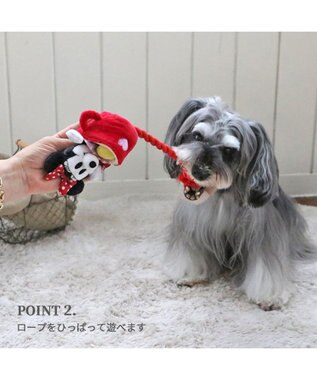 PET PARADISE ディズニー飛び出すロープトイ 《ミッキー/ミニー/プルート》 ミニー