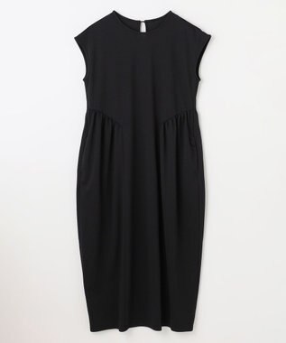 ANY L 【洗濯機可】ライトポンチコクーンワンピース ブラック