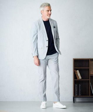 JOSEPH ABBOUD 【ポケッタブル/ストレッチ/ECO撥水】アクティブレジャー ジャケット ライトグレー系