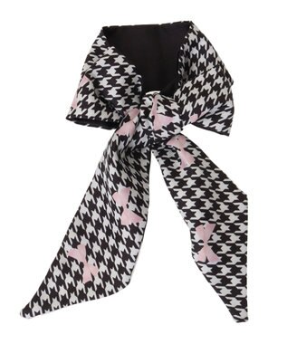 Maison de FLEUR 千鳥リボンプリントスカーフ Pink