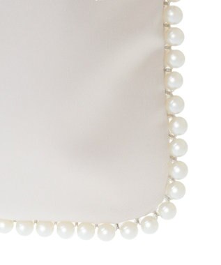 Maison de FLEUR サテンパールブレードトートバッグ Ivory