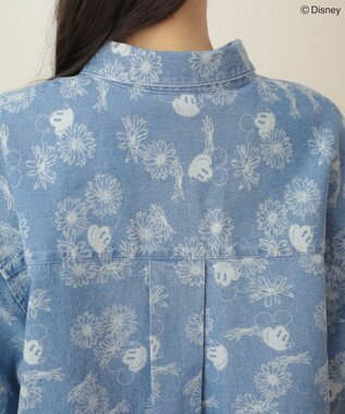 Green Parks ミッキー＆フレンズ／花柄デニムシャツ Light Indigo