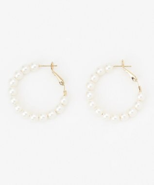 ANY 【WEB限定】サークルパールピアス(両耳用) ホワイト系