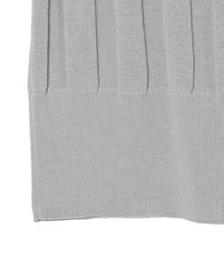 JOSEPH 【WEB&OUTLET限定・洗える】コットンシルクリブ　ラウンドネックニットティー Light grey