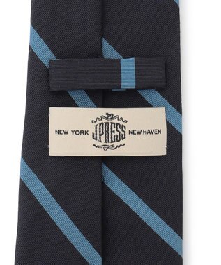 J.PRESS MEN ハンドプリントポプリンレジメンタル ネクタイ ブラック系1