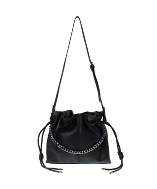 YECCA VECCA 【CLASSY.掲載】2wayチェーンギャザーバッグ Black