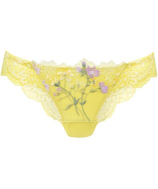 WACOAL ショーツ Tバック 【リボンブラ】 BRB413とペア はきこみ丈あさめ 伸びのよいストレッチレース（バック） レディース PRA413 /ワコール イエロー