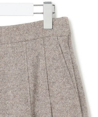 23区 シルクネップヘリンボーン ガウチョ パンツ ブラウン系