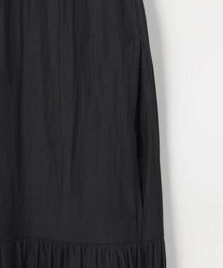 組曲 S 【WEB限定】ギャザーライトデシン ティアードワンピース ネイビー系