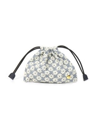 Regalo Felice 【花の刺繍 / セットで持っても可愛い】ポーチ小 / REGALO LBL(ライトブルー)